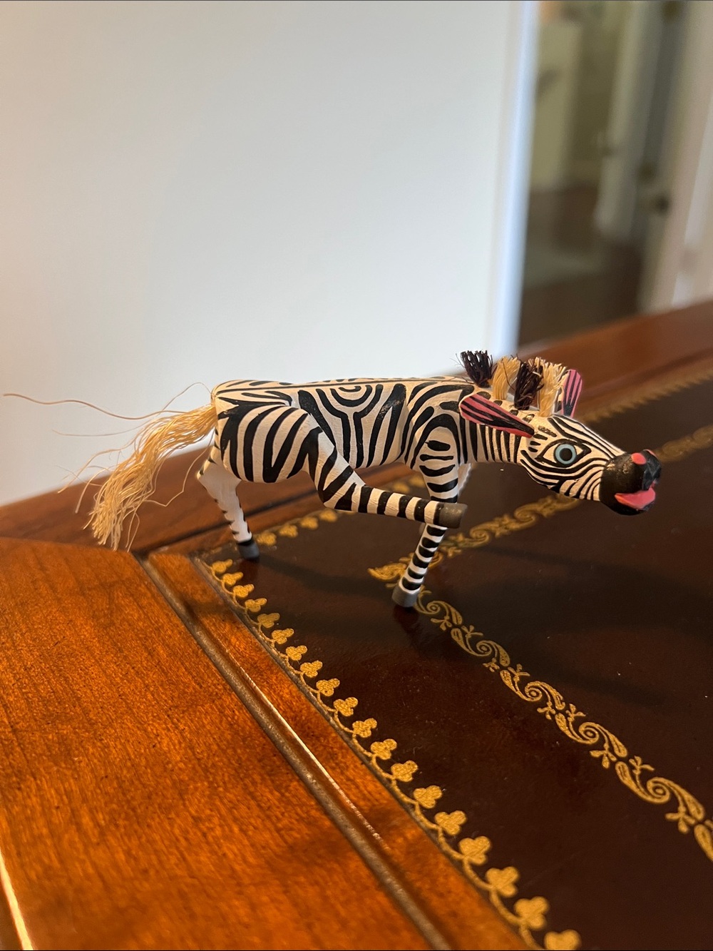 Handcrafted Black and White Figurine